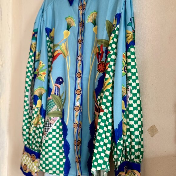 Bohemian Colorful Blouse Brand new Size L - Picture 2 of 8